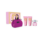 Versace Bright Crystal kinkekomplekt, tualettvesi 90 ml + dušigeel 100 ml + kehakreem 100 ml + kott