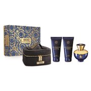 Versace Dylan Blue pour Femme kinkekomplekt, lõhnavesi 100ml + dušigeel 100ml + kehakreem 100ml + kosmeetikakott