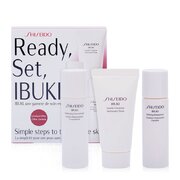 Shiseido Ibuki stardikomplekt Kinkekomplekt, õrn puhastusvahend 30 ml + pehmendav kontsentraat 30 ml + puhastav niisutaja 30 ml