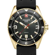 Swiss Alpine Military 7034.1817 Mens Watch Sierra gold black 42mm 10ATM