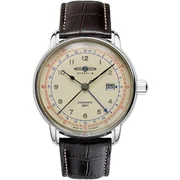 Zeppelin 7668-5 Los Angeles LZ126 Automatic Mens Watch GMT 43mm 5ATM