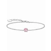 Thomas Sabo A2156-051-9-L19V Bracelet with pink Zirconia Pendant 16-19 cm