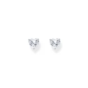 Thomas Sabo H2306-051-14 Silver Ear Studs with white Stone in Heart Shape 7,0 mm Ladies