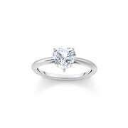 Thomas Sabo TR2476-051-14-54 Silver Ring with white Stone in Heart Shape Ladies