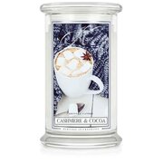 Kringle Candle Cashmere & Cocoa suur kahe tahiga lõhnaküünal (624 g)