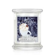 Kringle Candle Cashmere & Cocoa keskmine kahe tahiga lõhnav küünal (411 g)
