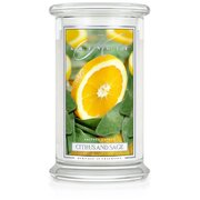 Kringle Candle CITRUS & SAGE suur kahe tahiga lõhnaküünal (624 g)