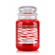 Country Candle Peppermint Twist suur kahe tahiga lõhnaküünal (652 g)
