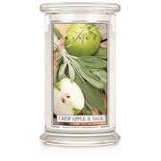 Kringle Candle Crisp Apple & Sage suur kahe tahiga lõhnaküünal (624 g)