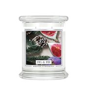Kringle Candle Fig & Fir lõhnav küünal, keskmine 2 tahiga (411 g)