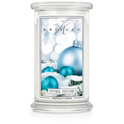 Kringle Candle Tinsel & Thyme suur kahe tahiga lõhnaküünal (624 g)