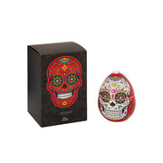 LADENAC Scull lõhnaküünal RED SCULL dekoratiivkividega (220 g) kinkepakendis