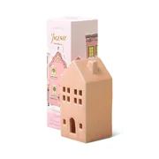 Paddywax Incense Holiday Village Ceramic Pink Townhouse - maja 20 viirukikoonuse jaoks - Persimmon Chestnut