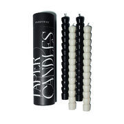 Paddywax TAPER dekoratiivküünlad must ja valge 2+2 tk