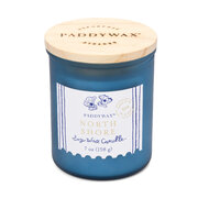 Paddywax COASTAL North Shore'i lõhnaküünal klaasümbrises puidust pealispinnaga 8 untsi/226 g