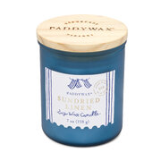 Paddywax COASTAL päikesekuivatatud linane lõhnaküünal puidust kaanega klaaspurgis 8 untsi/226 g