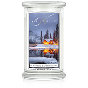 Kringle Candle Blankets & Snowflakes suur kahe tahiga lõhnaküünal (624 g)