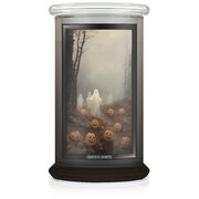 Kringle Candle Halloween Print Based Ghost Spirits suur kahe tahiga lõhnaküünal (624 g)