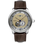 Zeppelin 8566-5 Mens Watch Friedrichshafen Open Heart 41mm 5ATM 