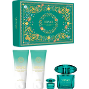 Versace Crystal Emerald Kinkekomplekt, Eau de parfum 90ml + Eau de parfum 5ml + Body lotion 100ml + Shower gel 100ml