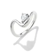 Thomas Sabo TR2543-051-14-54 Ring with White Teardrop-Shaped Cubic Zirconia for Women