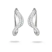 Thomas Sabo CR765-051-14 Wave-Shaped Hoop Earrings with Cubic Zirconia Women