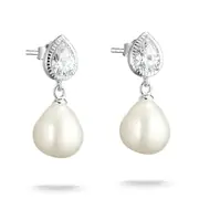 Thomas Sabo H2349-167-14 Pearl Earrings with Teardrop-Shaped Cubic Zirconia Elyndra Women