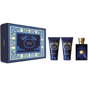  Versace Dylan Blue kinkekomplekt, tualettvesi 50 ml + dušigeel 50 ml + habemeajamisjärgne palsam 50 ml