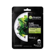 Must kudemask merevetikaekstraktiga Pure Charcoal Skin Naturals (Black Tissue Mask) 28 g