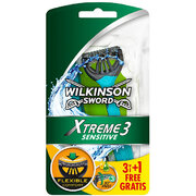 Meeste ühekordne pardel Wilkinson Xtreme3 Sensitive 4 tk